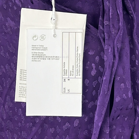 & Other Stories Purple Mini Dress - Picture 10 of 13